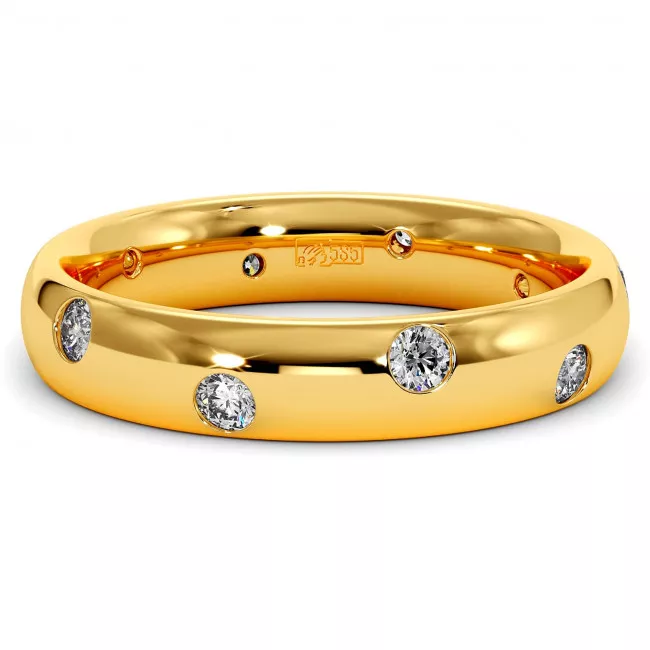 0.3 CTW Lab Diamond Wedding Band "Etoile"
