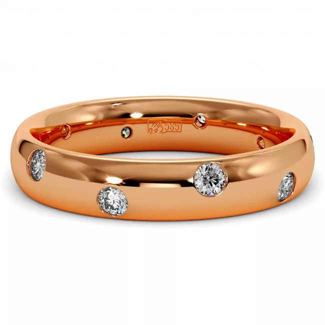 0.3 CTW Lab Diamond Wedding Band "Etoile"
