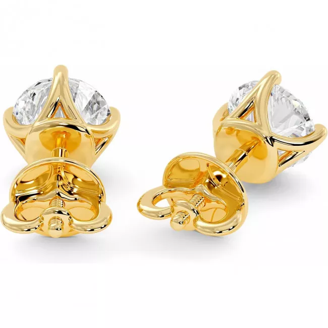 3 CTW Lab Diamond Stud Earrings "Kayla"
