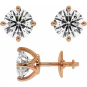 3 CTW Lab Diamond Stud Earrings "Kayla" thumbnail
