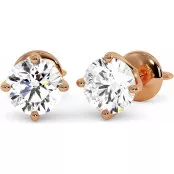3 CTW Lab Diamond Stud Earrings "Kayla" thumbnail