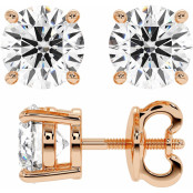 4 CTW Lab Diamond Stud Earrings "Madison" thumbnail