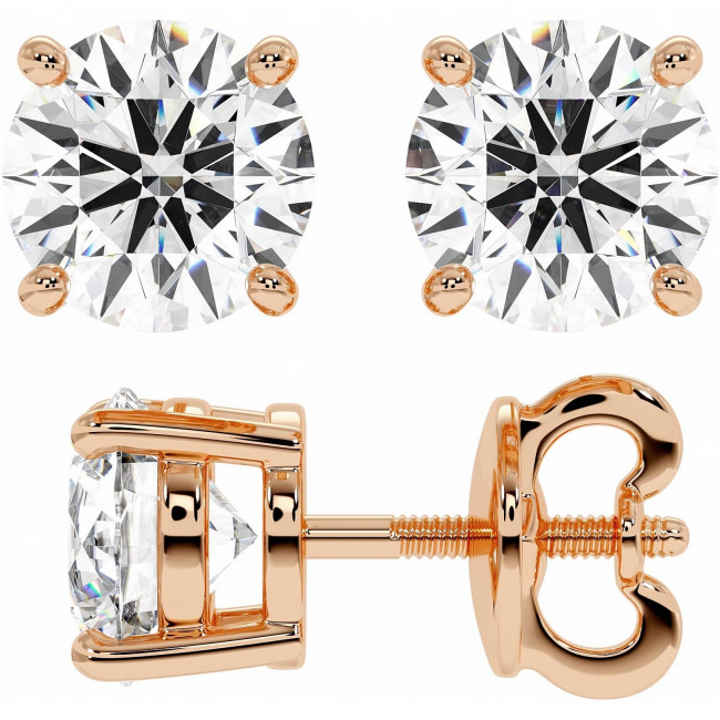 4 CTW Lab Diamond Stud Earrings "Madison"