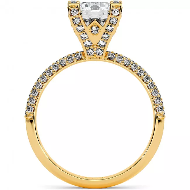 1.7 CTW Lab Diamond Pave Engagement Ring "Albertha"