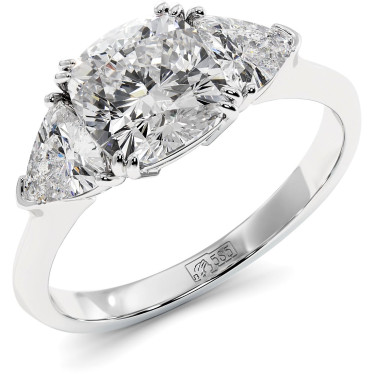 1.7 CTW Cushion Cut Lab Diamond Engagement Ring "Mila"