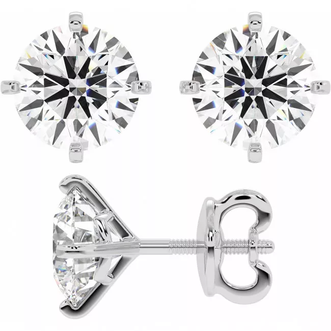 6 CTW Lab Diamond 4-Prongs Stud Earrings "Verona"