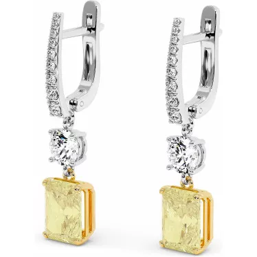 10 CTW Yellow Radiant Cut Lab Diamond Earrings "Chloe-E"