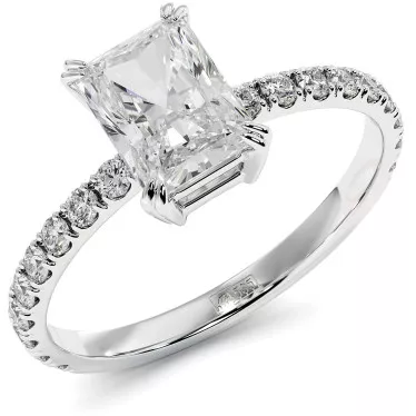 1.3 CTW Radiant Lab Diamond Engagement Ring "Lori"