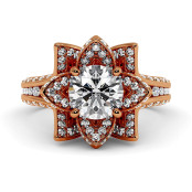 3 CTW Lab Diamond Engagement Ring "Lotus" thumbnail
