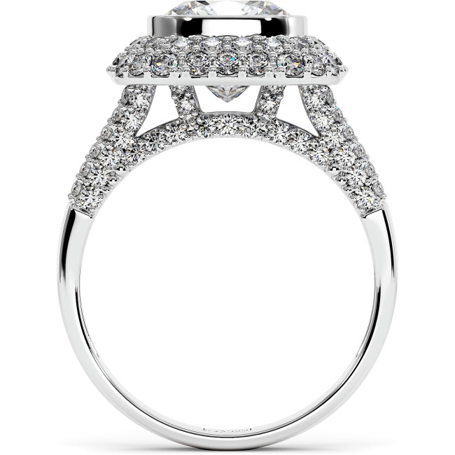 2.8 CTW Cushion Cut Diamond Engagement Ring "Sharon"