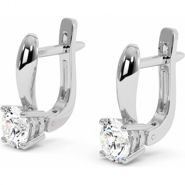 2 CTW Lab Diamond Leverback Drop Earrings "Morgan"