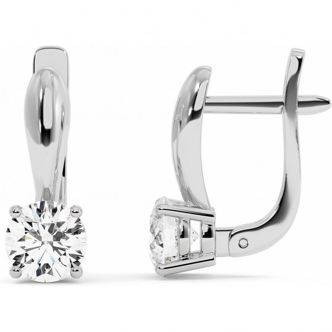 2 CTW Lab Diamond Leverback Drop Earrings "Morgan"