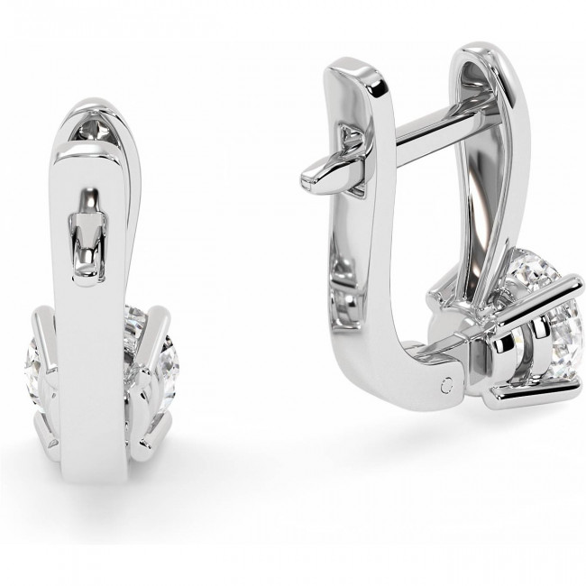 2 CTW Lab Diamond Leverback Drop Earrings "Morgan"