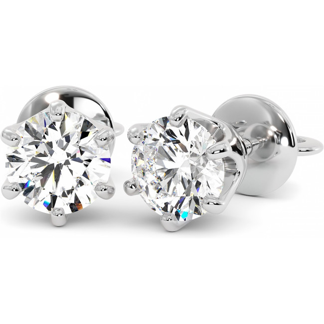 3 CTW Lab Diamond Stud Earrings "Tiffy"