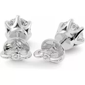 3 CTW Lab Diamond Stud Earrings "Tiffy" thumbnail