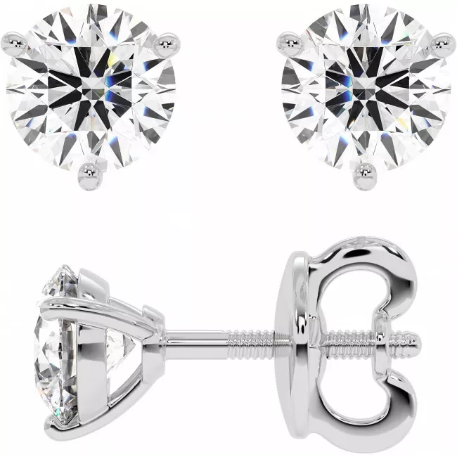 2 CTW Lab Diamond Stud Earrings "Samantha"