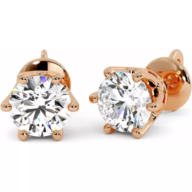 4 CTW Lab Diamond Stud Earrings "Tiffy"