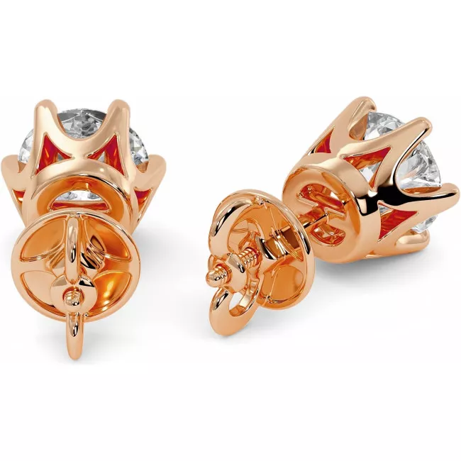4 CTW Lab Diamond Stud Earrings "Tiffy"