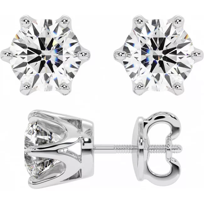 4 CTW Lab Diamond Stud Earrings "Tiffy"