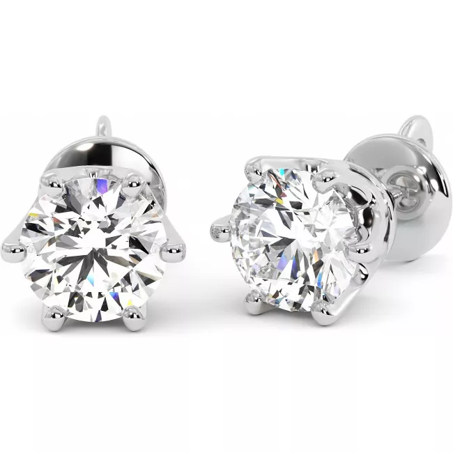 4 CTW Lab Diamond Stud Earrings "Tiffy"