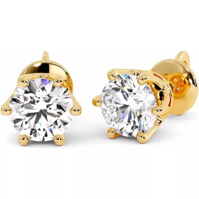 4 CTW Lab Diamond Stud Earrings "Tiffy"