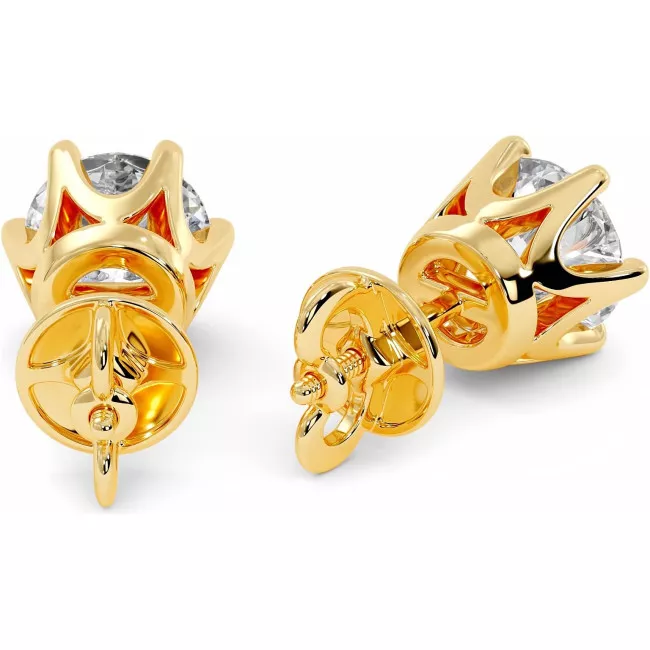 4 CTW Lab Diamond Stud Earrings "Tiffy"