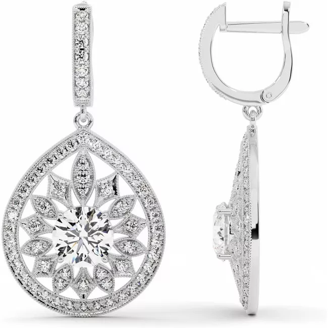 4 CTW Lab Diamond Fashion Earrings "Ulyana"