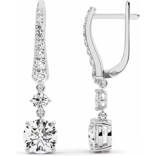 5 CTW Lab Diamond Dangle Earrings "Isabella"