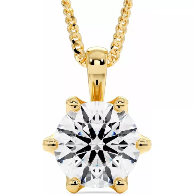 1 CTW Lab Diamond 6-Prong Pendant "Tiffy"