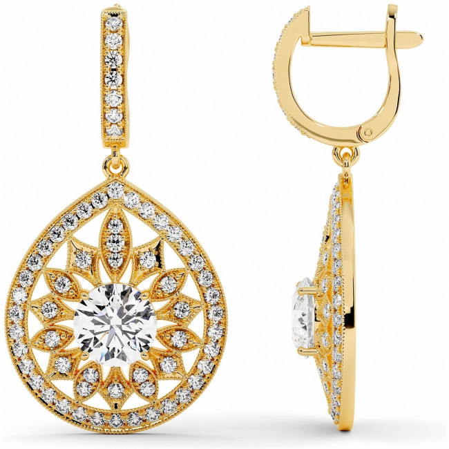 4 CTW Lab Diamond Fashion Earrings "Ulyana"