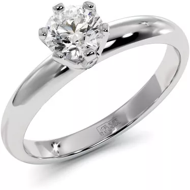 0.5 CTW White Gold Moissanite Engagement Ring