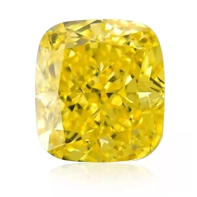 Fancy Intense Yellow Cushion Lab Grown Diamond 1.56 CT