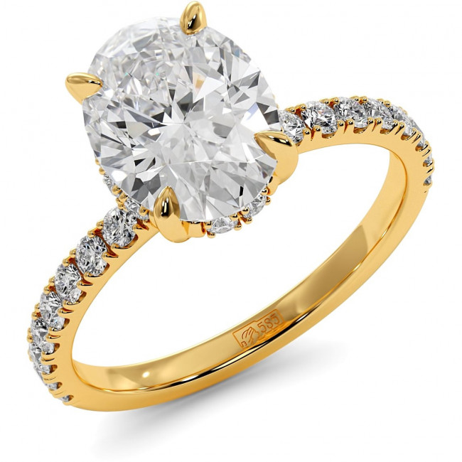 3.4 CTW Oval Lab Diamond Engagement Ring "Jill"