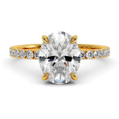 3.4 CTW Oval Lab Diamond Engagement Ring "Jill" thumbnail