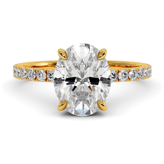3.4 CTW Oval Lab Diamond Engagement Ring "Jill"