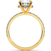 3.4 CTW Oval Lab Diamond Engagement Ring "Jill" thumbnail