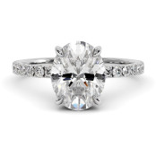 3.4 CTW Oval Lab Diamond Engagement Ring "Jill" thumbnail