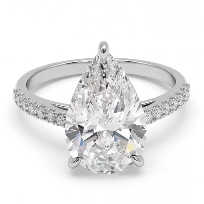 4.3 CTW Pear Cut Lab Diamond Ring "MIA"
