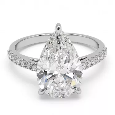 4.3 CTW Pear Cut Lab Diamond Ring "MIA"