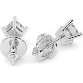 0.8 CTW Princess Cut Lab Diamond Stud Earrings "Jemma" thumbnail
