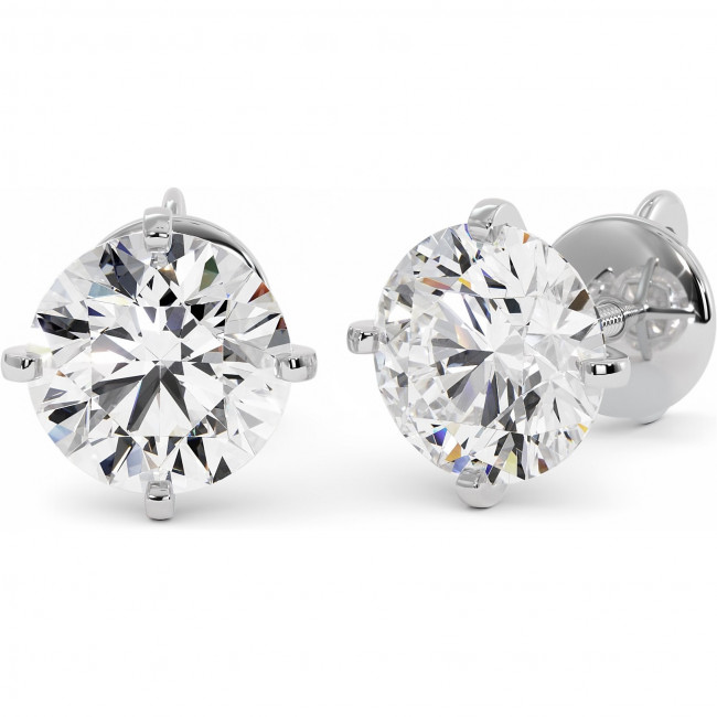 6 CTW Lab Diamond 4-Prongs Stud Earrings "Verona"
