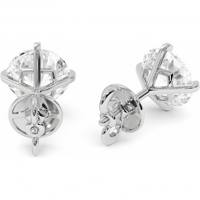 6 CTW Lab Diamond 4-Prongs Stud Earrings "Verona"