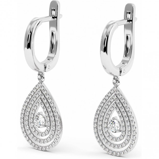 1.3 CTW Lab Diamond Drop Earrings "Denise"
