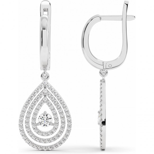 1.3 CTW Lab Diamond Drop Earrings "Denise"
