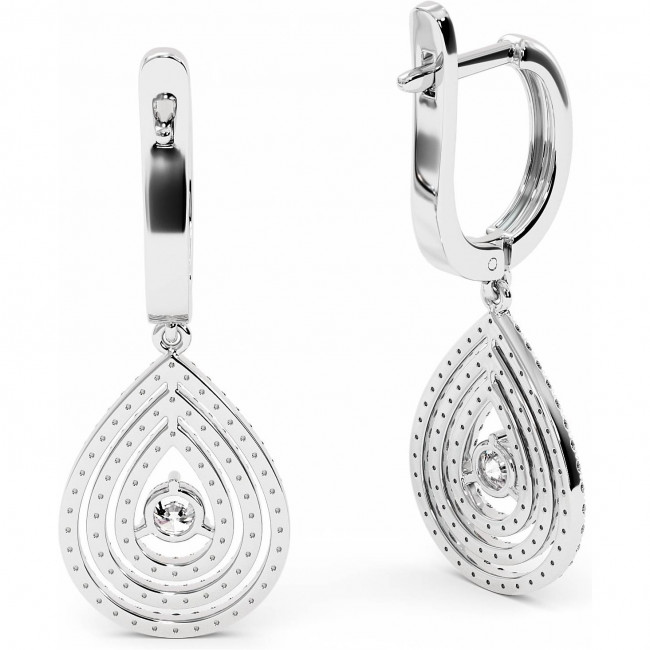 1.3 CTW Lab Diamond Drop Earrings "Denise"