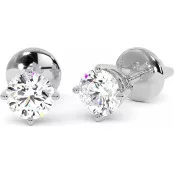 1 CTW Lab Diamond Stud Earrings "Madison" thumbnail