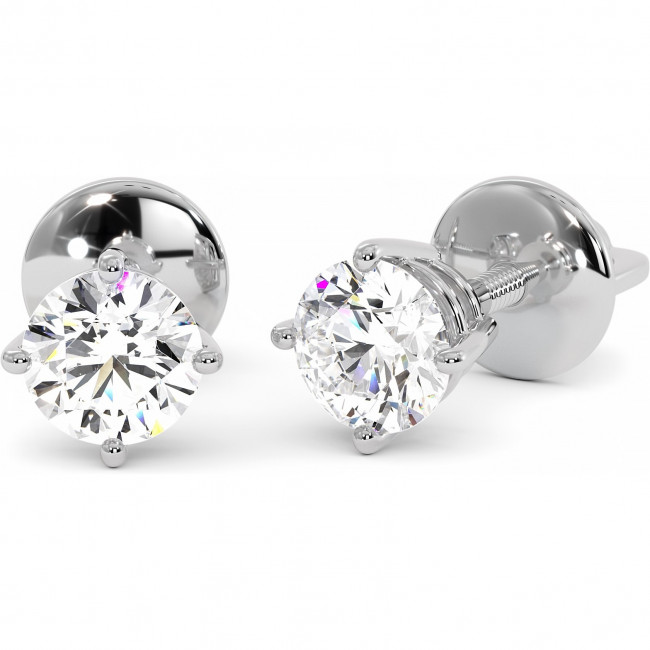 1 CTW Lab Diamond Stud Earrings "Madison"